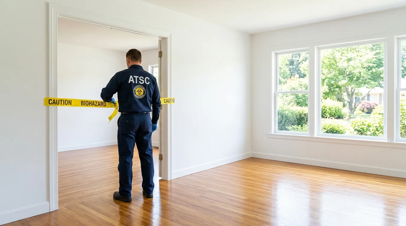 Certified biohazard cleanup crew performing Decomposition Cleanup in Federal Heights